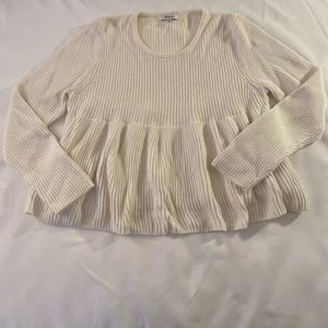Madewell Women’s Swingy Ribbed Pullover Sweater